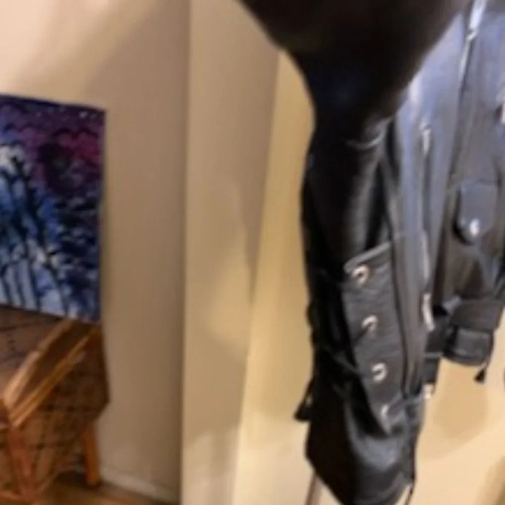 Vintage Moto Black Leather Jacket from The Antique Boutique